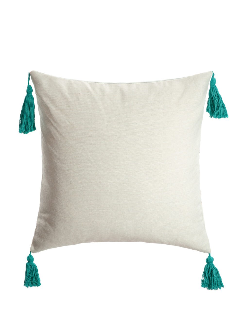 Dark Green Diamond Tassel Cushion Cover - Image 4