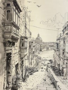 Historic Streets of Malta - 13cm×18cm