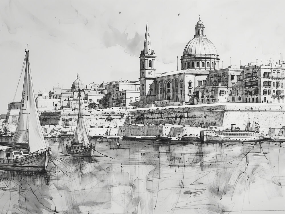 Old Times at Malta's Harbor