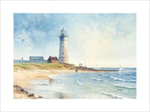 Seaside Lighthouse - 13cm×18cm