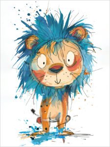 Doodle Lion - 13cm×18cm