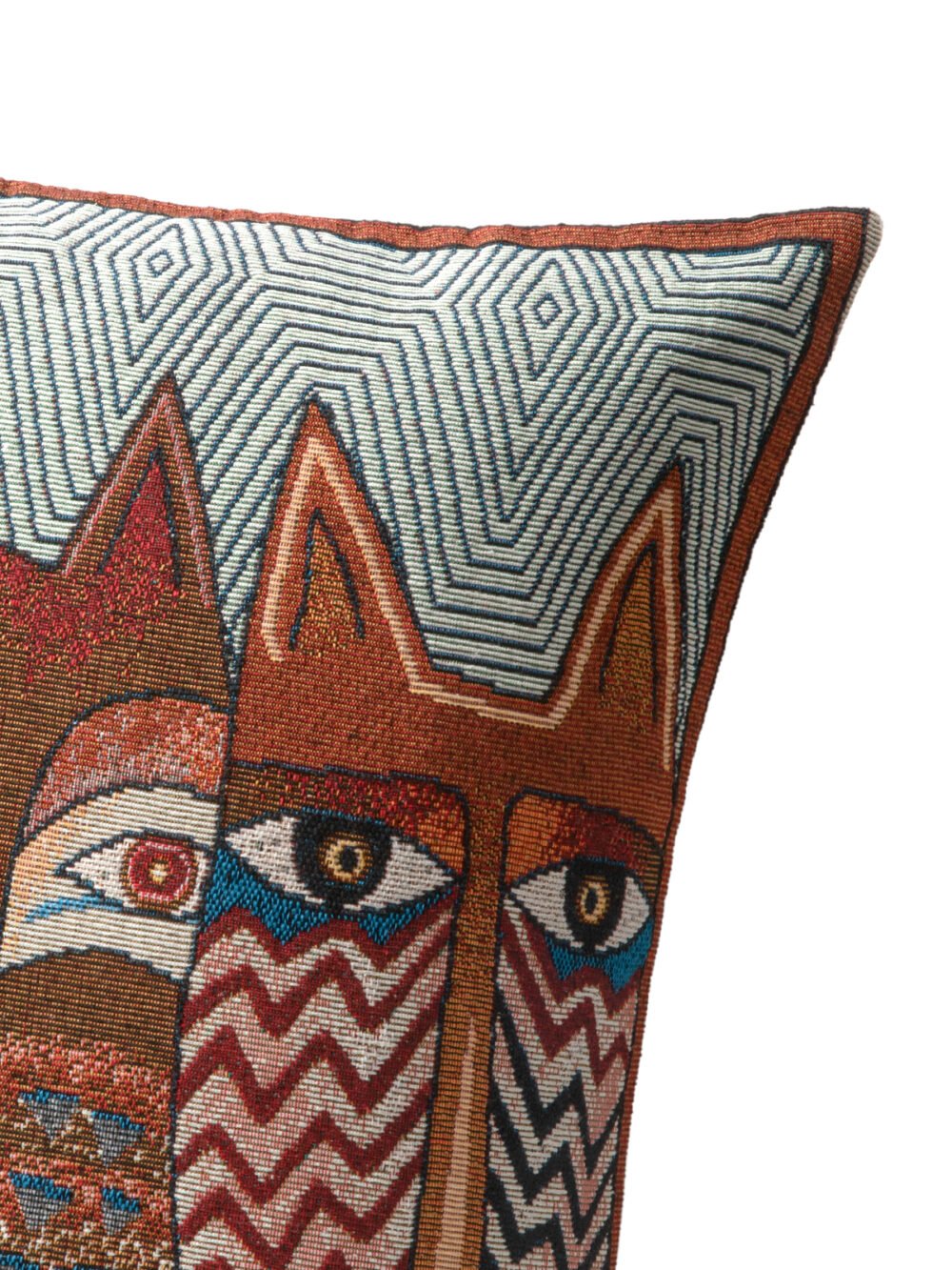 Aboriginal Cat  Flax  Cushion Cover - Image 2