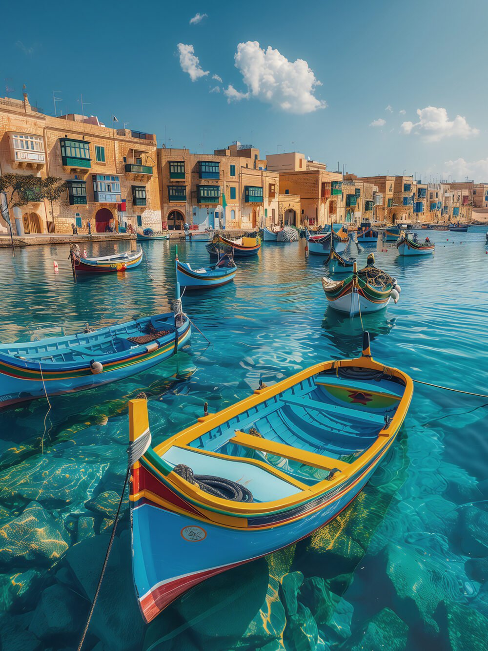 Harbor of Rainbow Boats