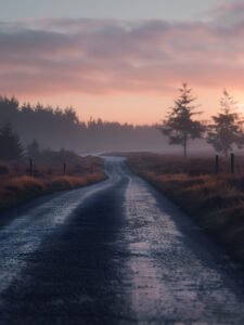 Misty Morning Path - 13cm×18cm