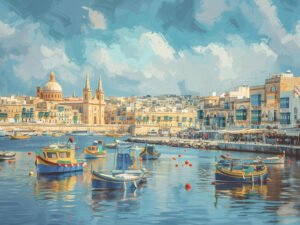 Malta's Tranquil Haven - 13cm×18cm