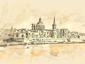 Serene European Ancient City - 13cm×18cm