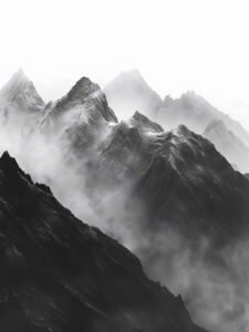 Peaks in the Mist - 13cm×18cm