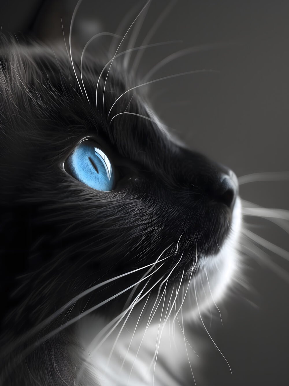 Blue Eyed Cat Gaze