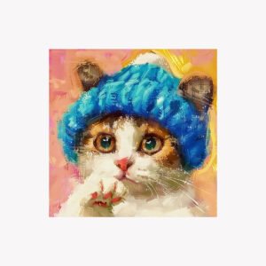 Cat in the Winter Sun - 50cm×50cm