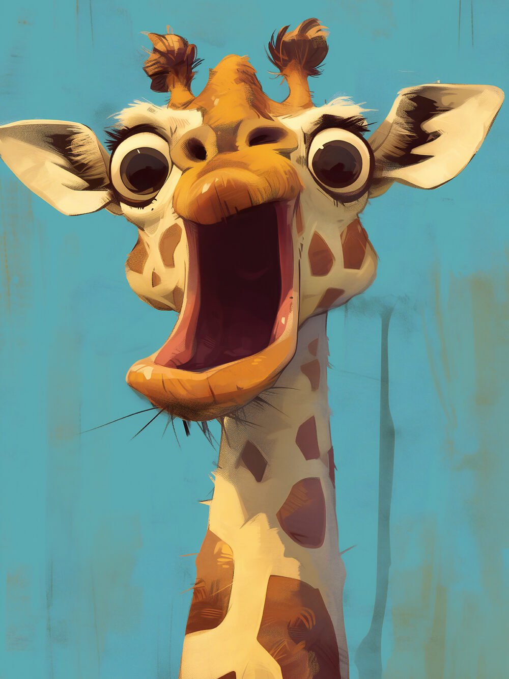 Frightened Giraffe