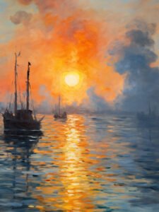 Sunset Fishing Song - 13cm×18cm