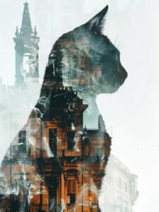 Fantasy City Cat Land - 13cm×18cm