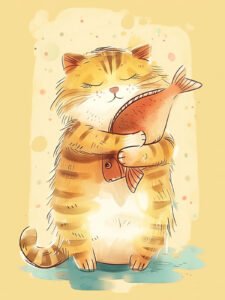 Happy Cat - 13cm×18cm