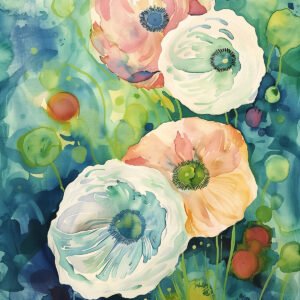 Floral Splendor - 50cm×50cm