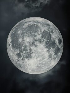 Luminous Full Moon - 13cm×18cm