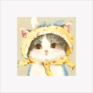 Cat in the Winter Sun - 50cm×50cm