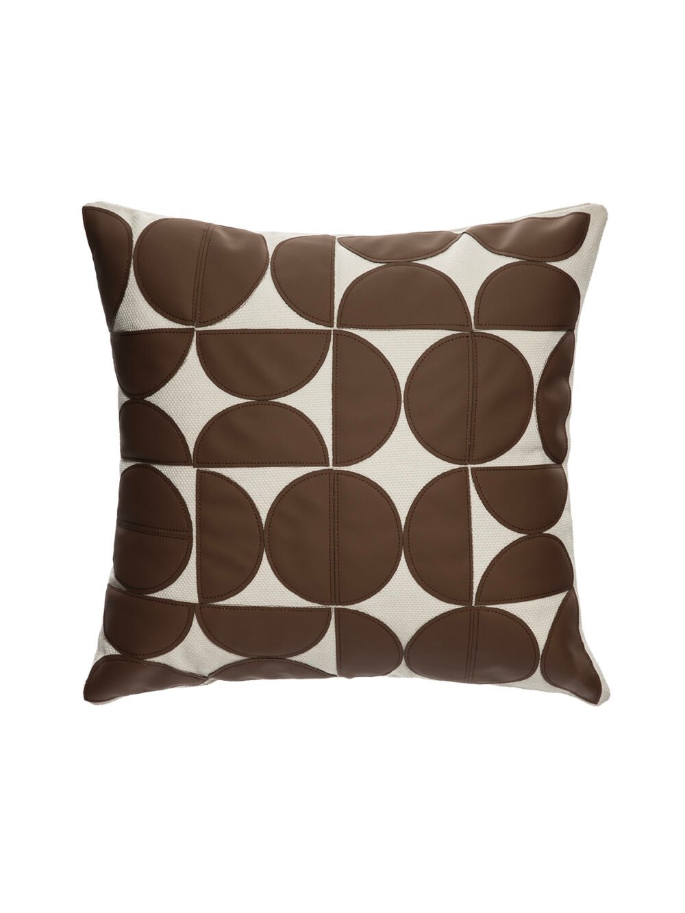 Coffee Patchwork Cushion Cover