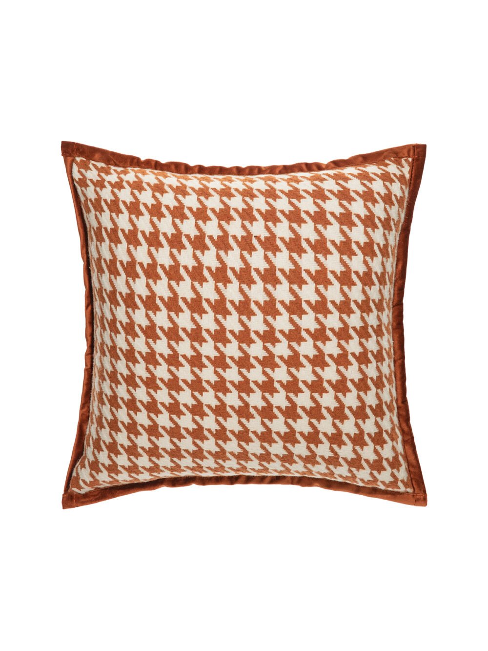 Houndstooth Orange Cushion Cover