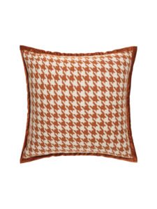 Houndstooth Orange Throw Pillow Covers