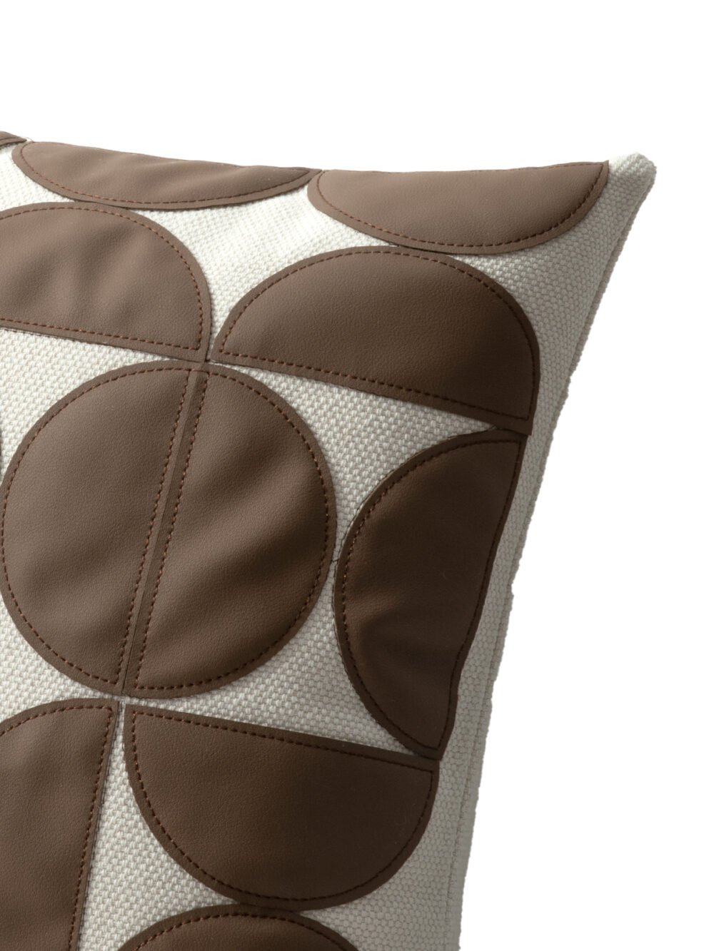 Coffee Patchwork Cushion Cover - Image 2