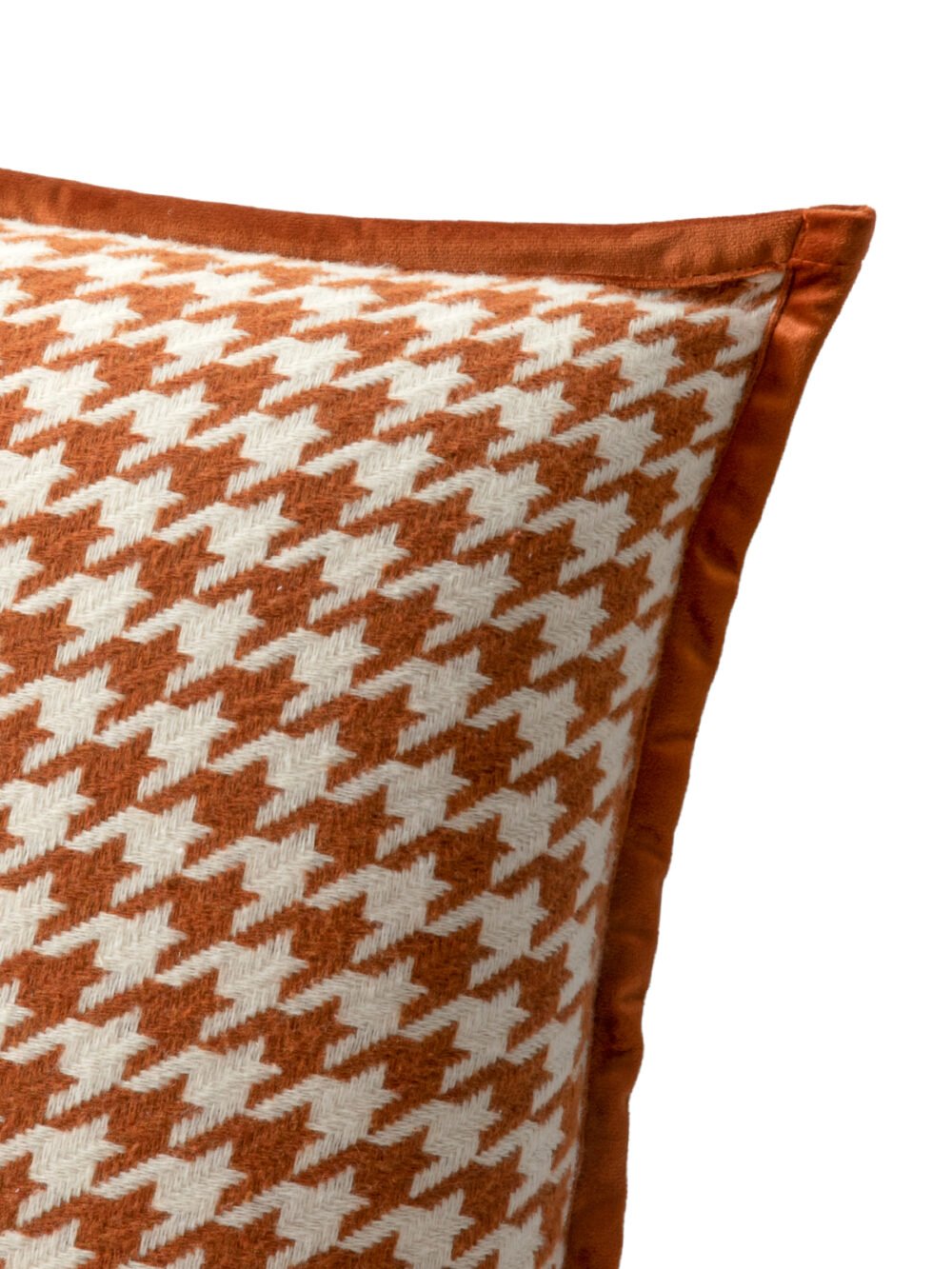 Houndstooth Orange Cushion Cover - Image 2