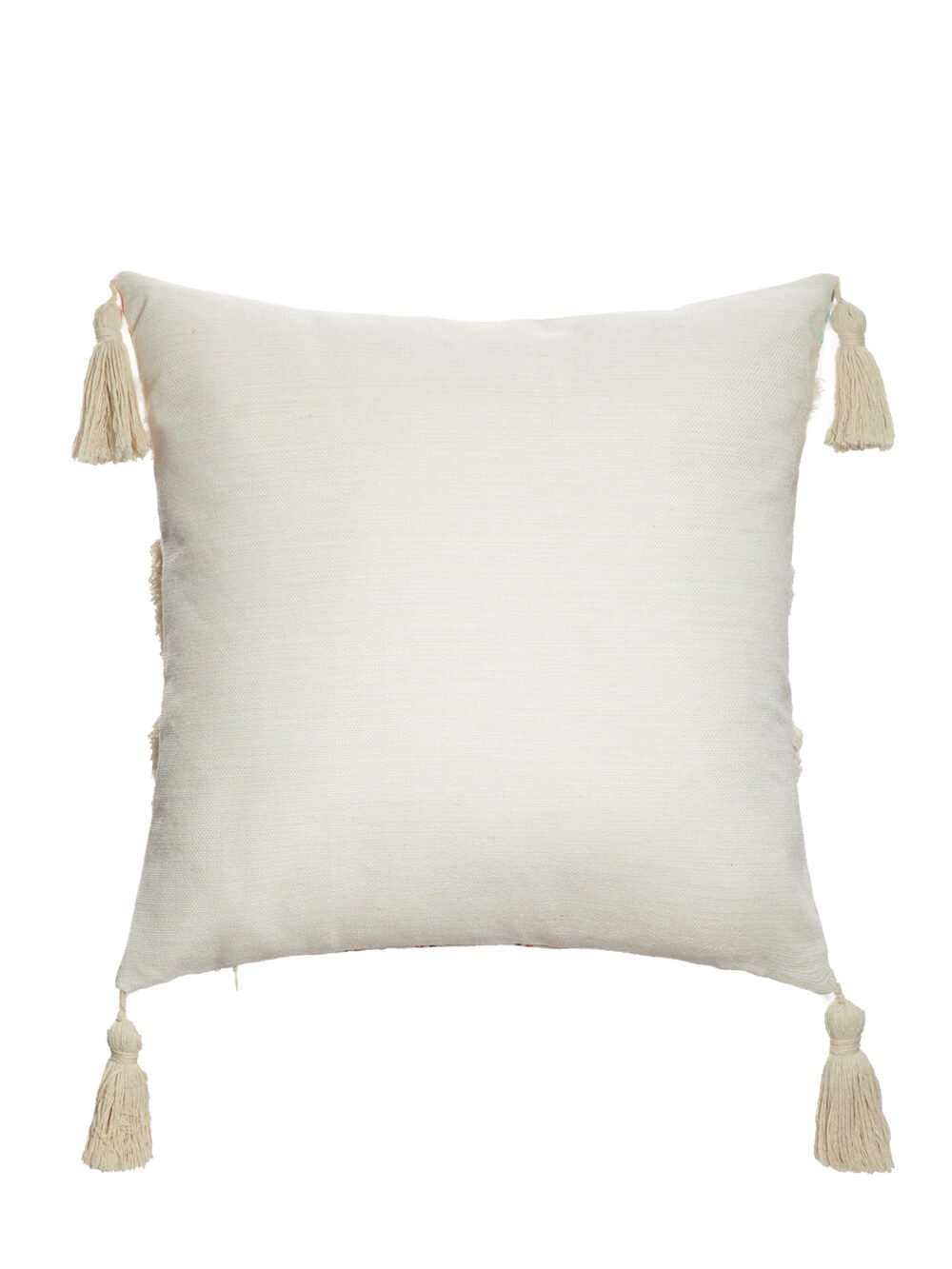 Gray and White Tassel Cushion Cover - Image 4