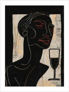 Contemplation by the Glass - 13cm×18cm