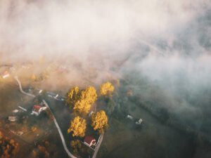 Misty Village - 13cm×18cm