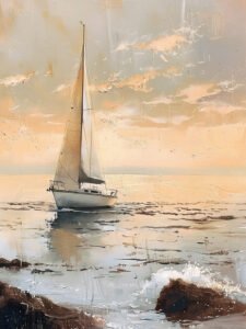 Sailing at Dawn - 13cm×18cm