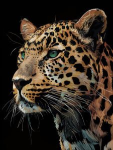 Night Shadow Cheetah - 13cm×18cm