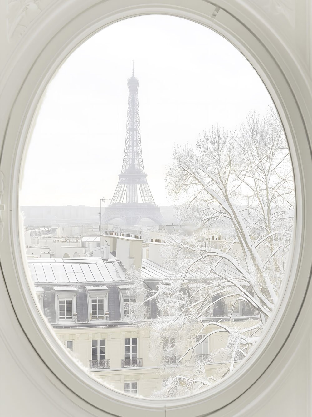 Winter Window View of Paris