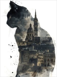 Magic Night Cat City - 13cm×18cm