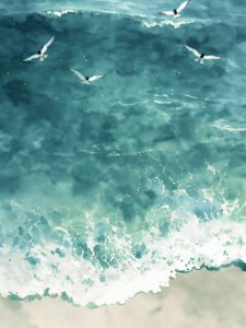 Dance of Seagulls - 13cm×18cm