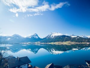 Snow Reflections on the Lake - 13cm×18cm