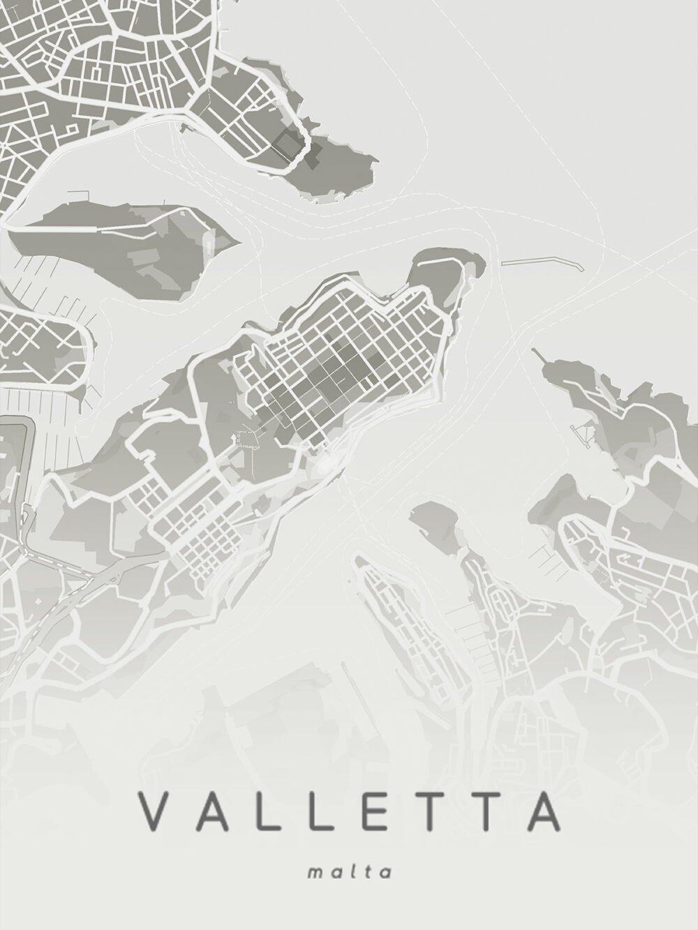 Map of Valletta