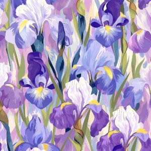 Purple Iris - 50cm×50cm