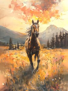 Galloping Freedom - 13cm×18cm