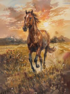 Galloping Freedom - 13cm×18cm