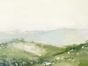 Misty Morning Meadow - 13cm×18cm