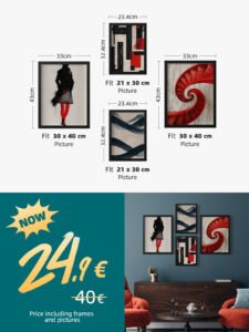 Collision of Black and Red Gallery Walls