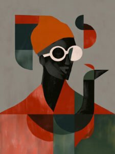 Geometric Portrait - 13cm×18cm