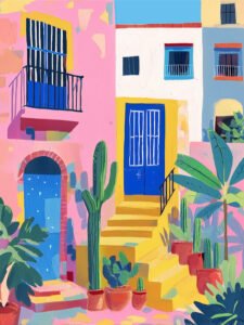 A Sunny Corner of Mexico - 13cm×18cm