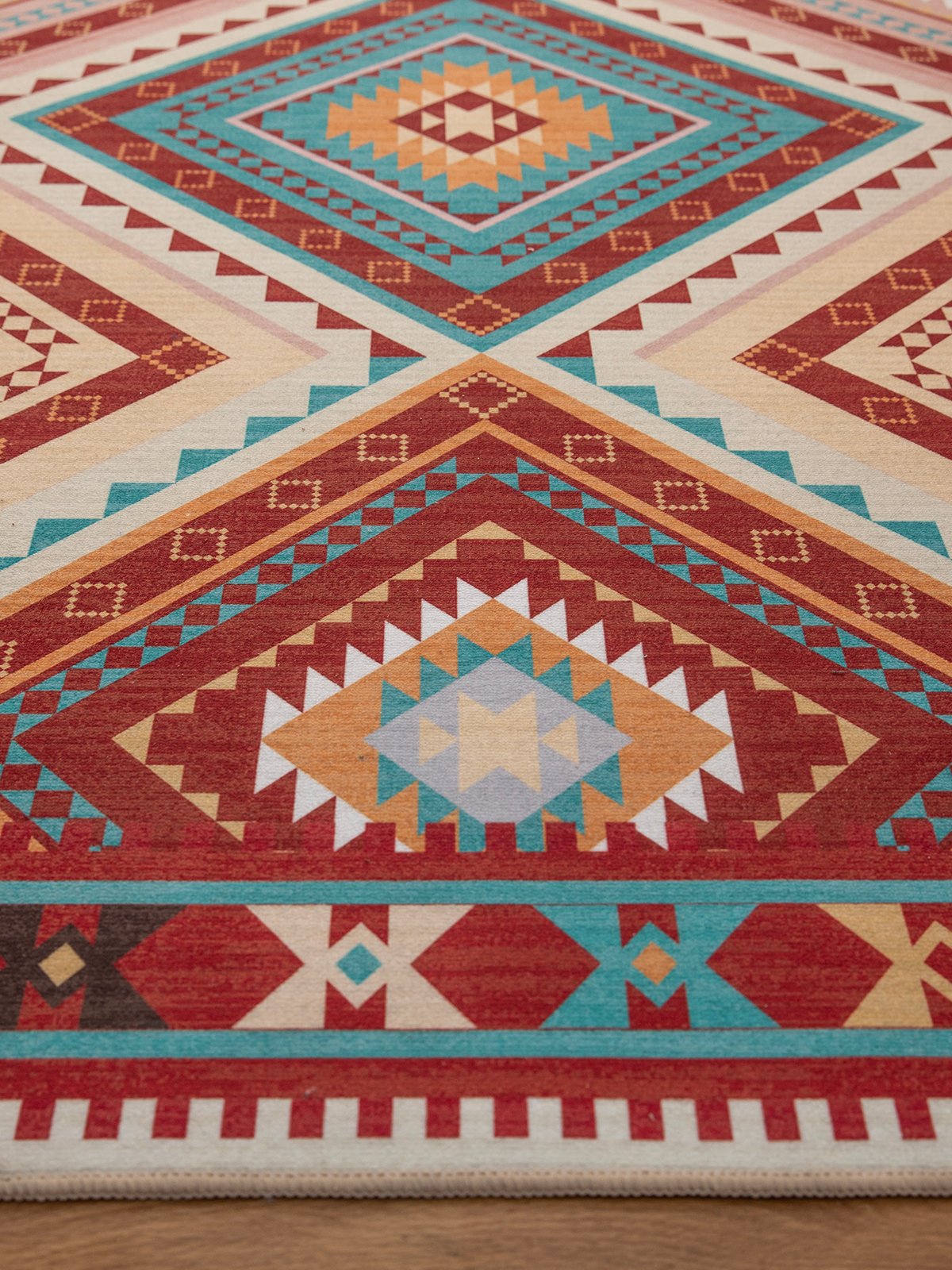 Sunset Tribe Multicolour Boho Area Rug – Living Room Carpet Malta (140×200 cm) - Image 3