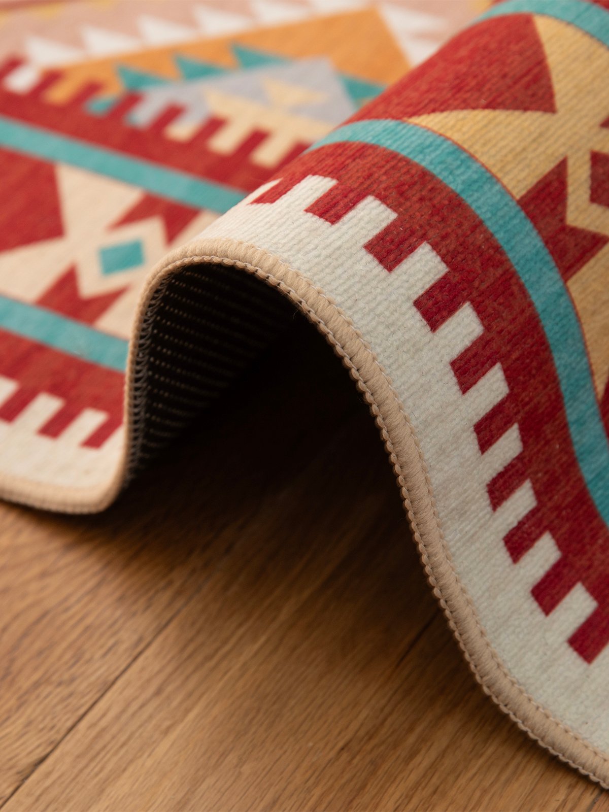 Sunset Tribe Multicolour Boho Area Rug – Living Room Carpet Malta (140×200 cm) - Image 4