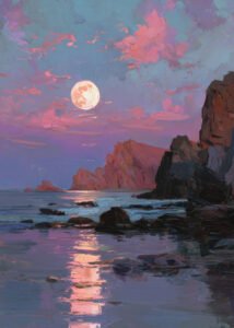 Moonlit Shores B - 13cm×18cm