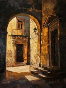 Mdina Interwoven with Light and Shadow Style C - 13cm×18cm