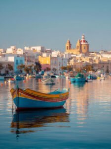 Bay of Painted Boats - 13cm×18cm