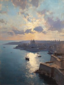 Light on Valletta Harbor - 13cm×18cm