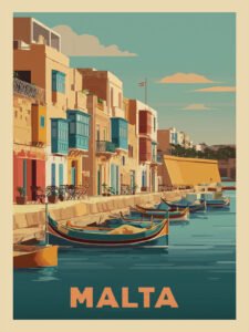 Valletta Waterfront Street - 13cm×18cm