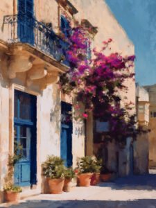 Blossoms on the Corner - 13cm×18cm